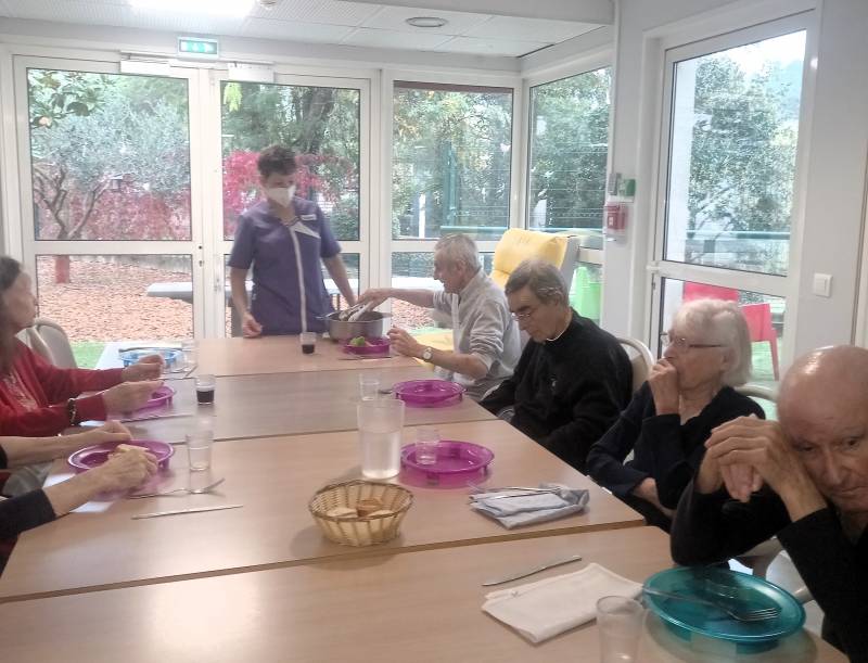 Dans le village de Saint-Martin de Valgalgues proche alès 30100 L'Ehpad des Magnans dispose d'une unité sécurisée Alzheimer